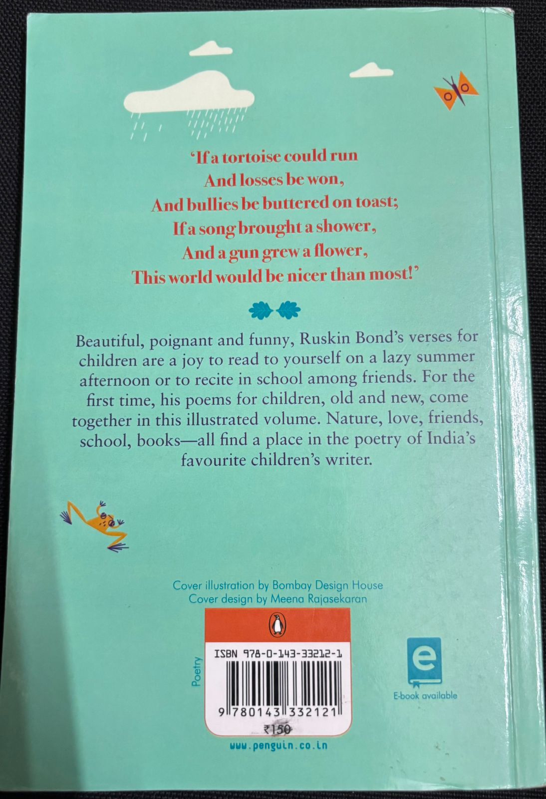 Hip-Hop Nature Boy and Other Poems by Ruskin Bond – Children’s Poetry Book (Used Book) 2 Hip-Hop Nature Boy and Other Poems - Back